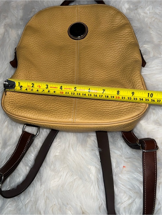 Vintage Dooney & Bourke AWL Leather Backpack & Wallet Set British Tan main image 4